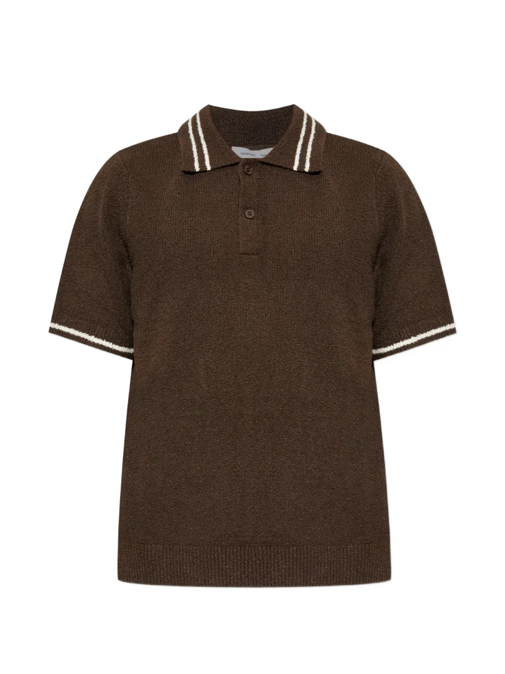 SAMSOE SAMSOE Sapedro striped-trim polo shirt - Marrone