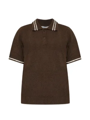 Jil Sander zip-collar Polo Shirt | Brown | FARFETCH AO