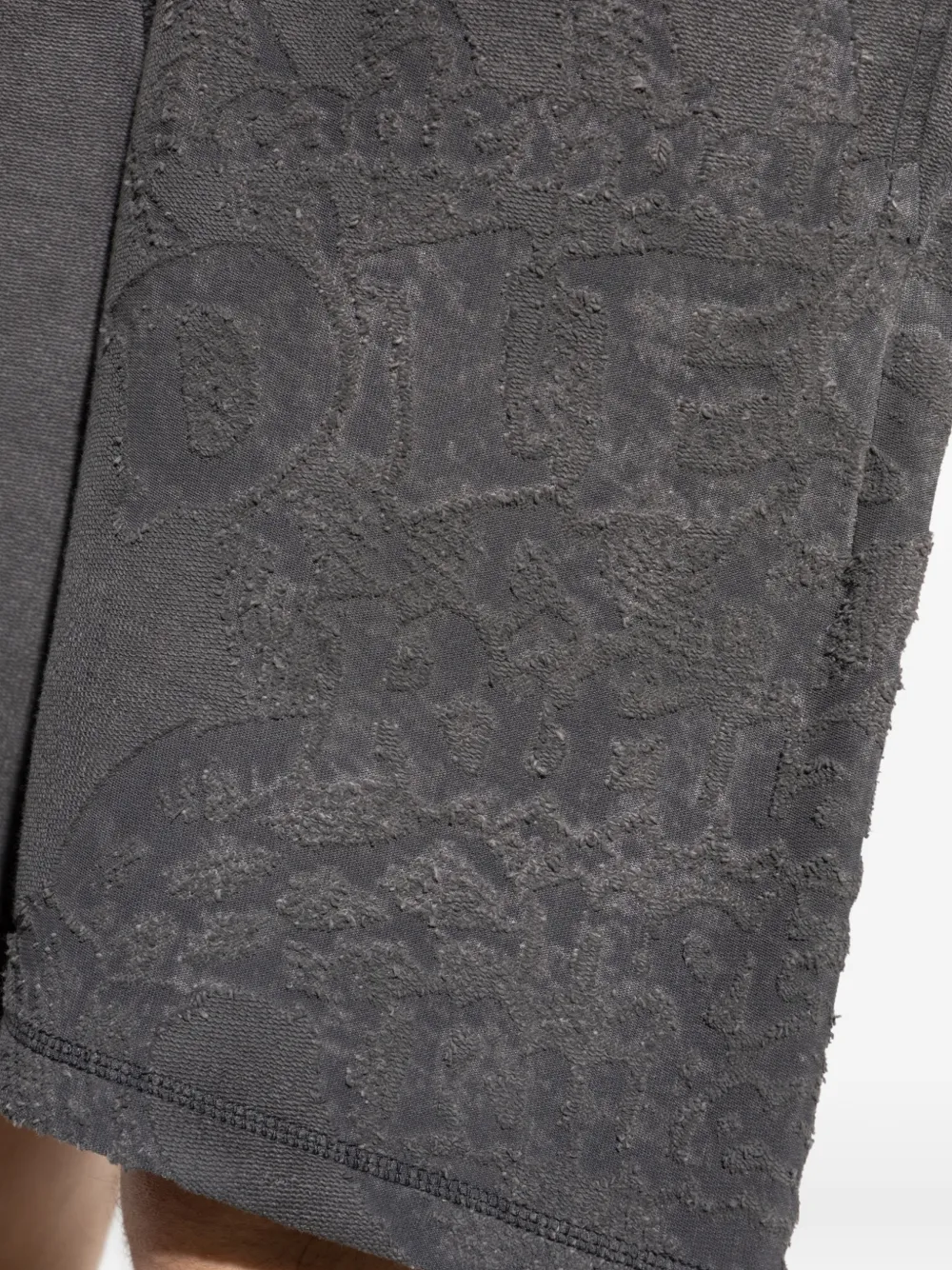Diesel P-Rawcrow shorts met gerafeld effect Grijs