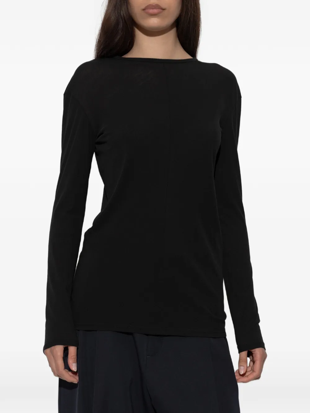 Jil Sander T-shirt met lange mouwen Zwart