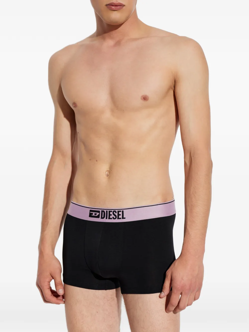 Diesel Drie boxershorts met logoband Zwart