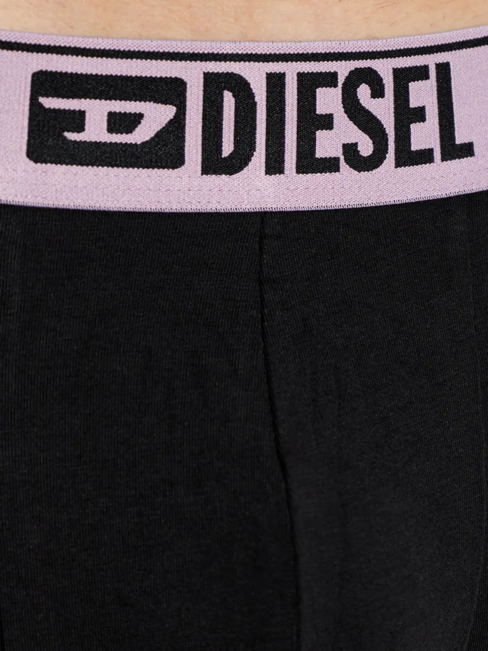 Diesel Drie boxershorts met logoband Zwart
