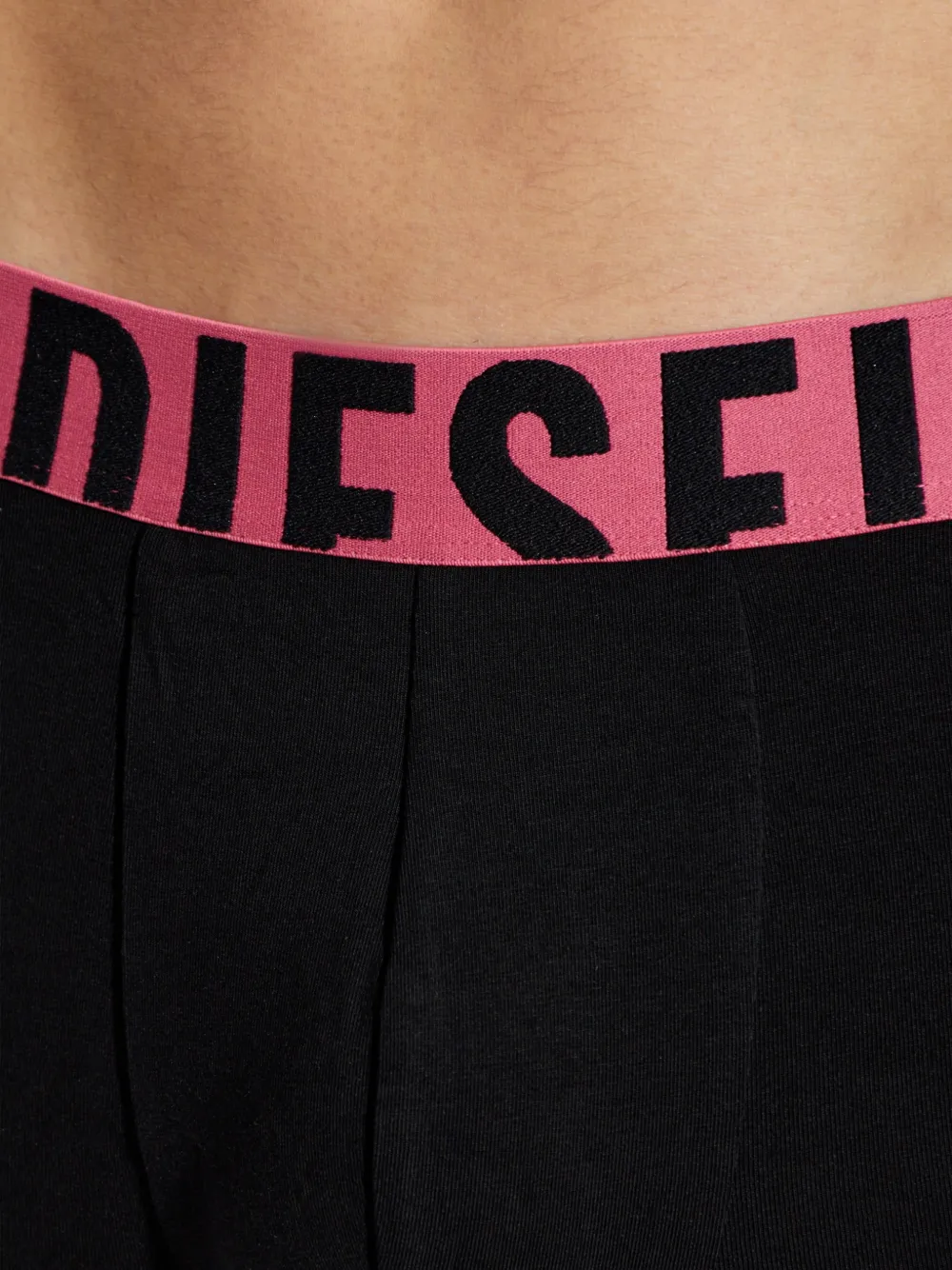 Diesel Drie boxershorts met logoband Zwart