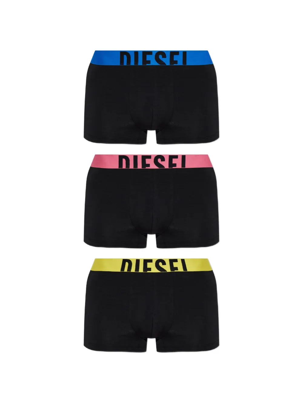 Diesel logo-waistband boxer shorts (set of three) - Nero
