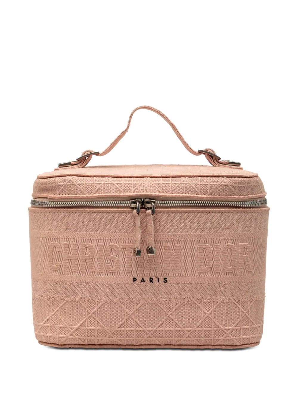 Christian Dior Pre-Owned 2020 Diortravel Canvas Cannage D Lite Case vanity bag - Rosa
