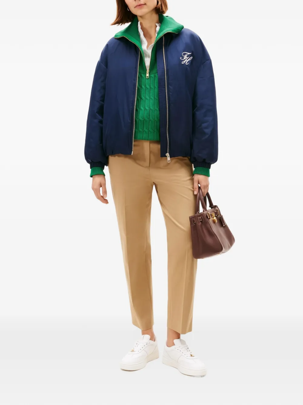 Tommy Hilfiger slim-fit straight-leg trousers Beige