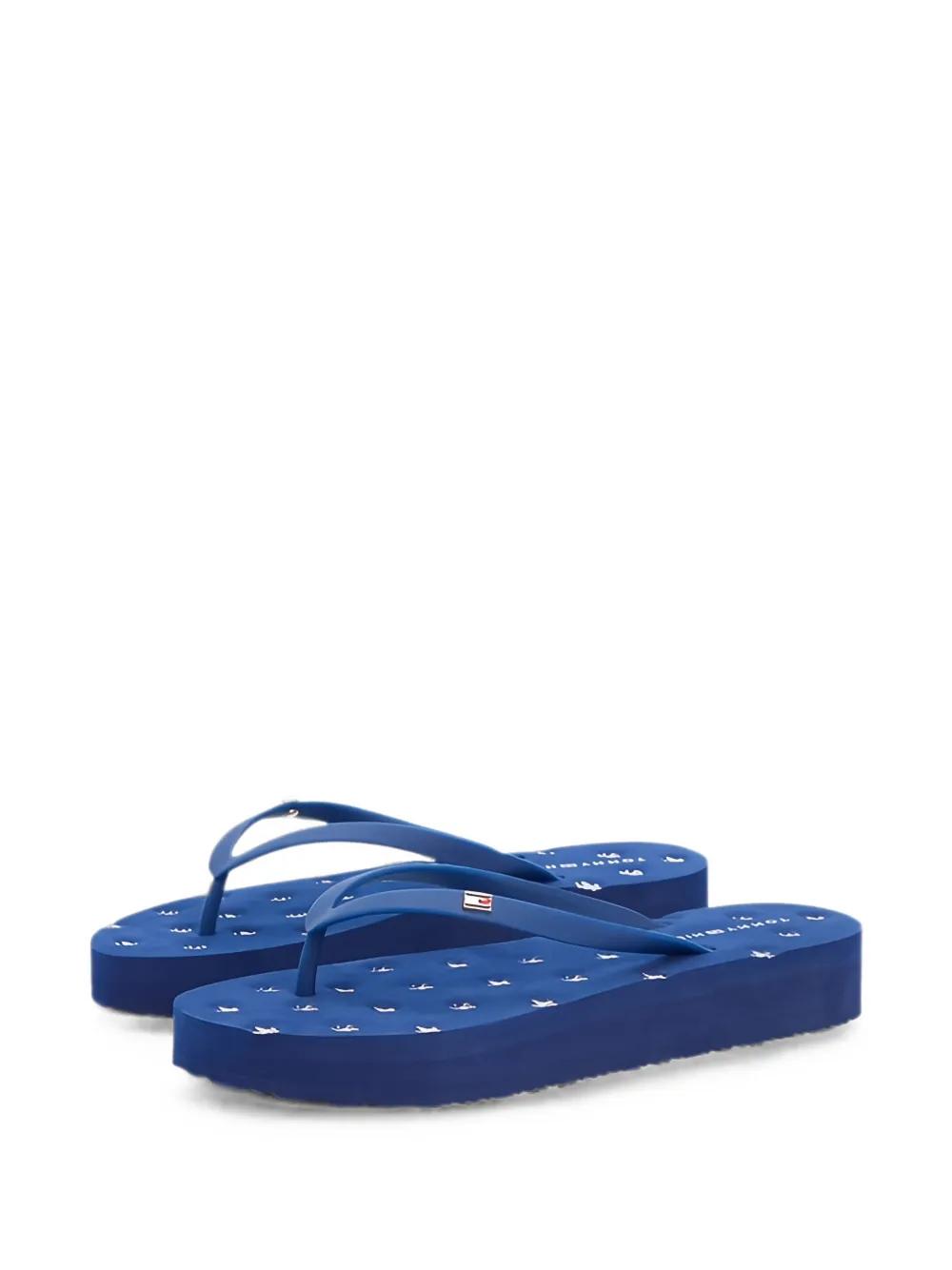 Tommy Hilfiger logo-print flip-flops Blauw