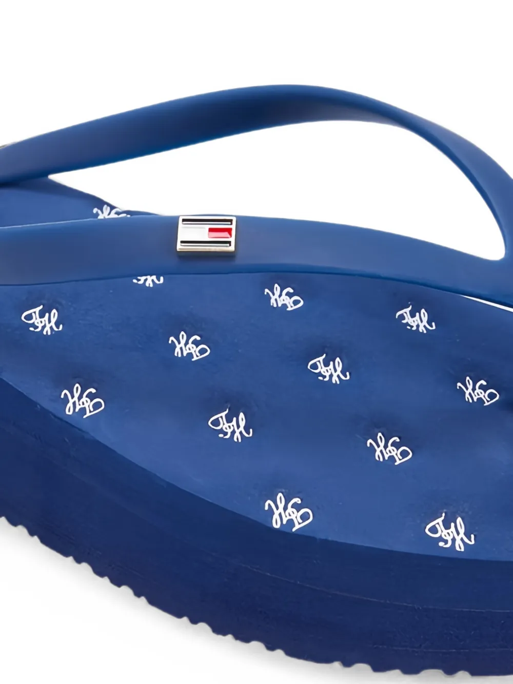Tommy Hilfiger logo-print flip-flops Blauw