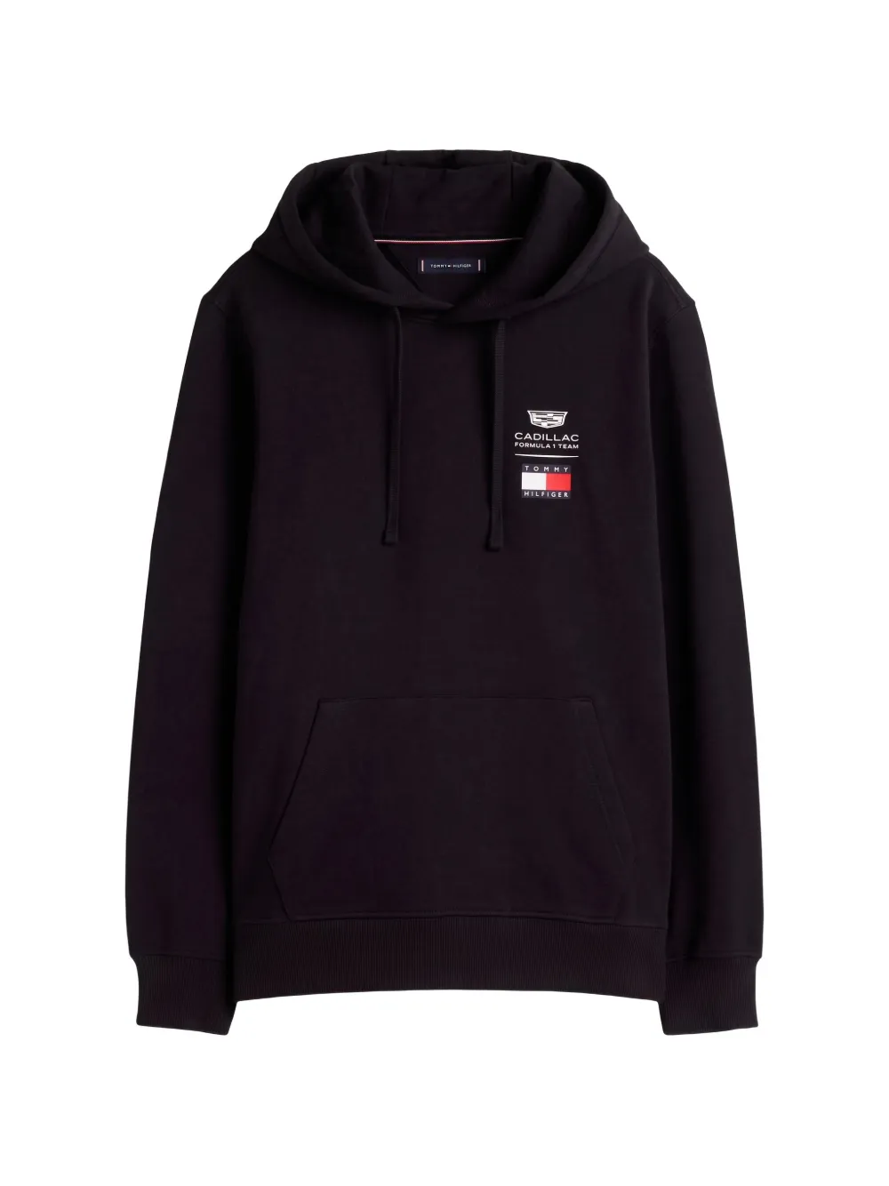 Tommy Hilfiger x Cadillac Formula 1 logo-print hoodie Zwart