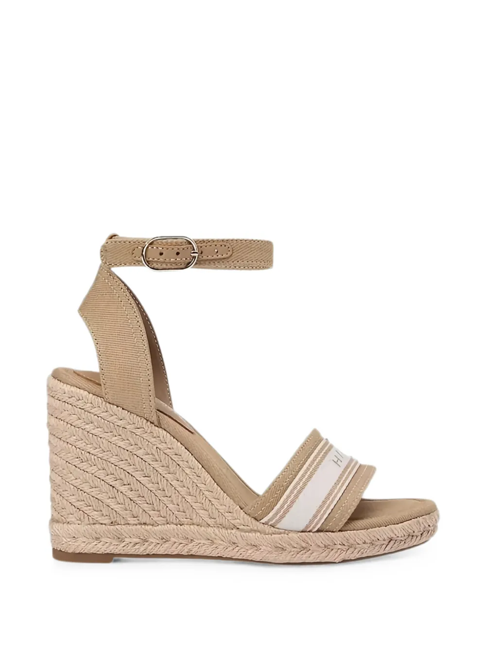 Tommy Hilfiger Wedge-Espadrilles mit Gurtband - Nude