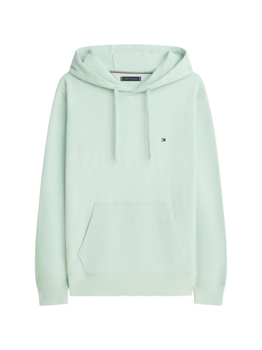 Tommy Hilfiger logo-embroidered Essential hoodie Groen