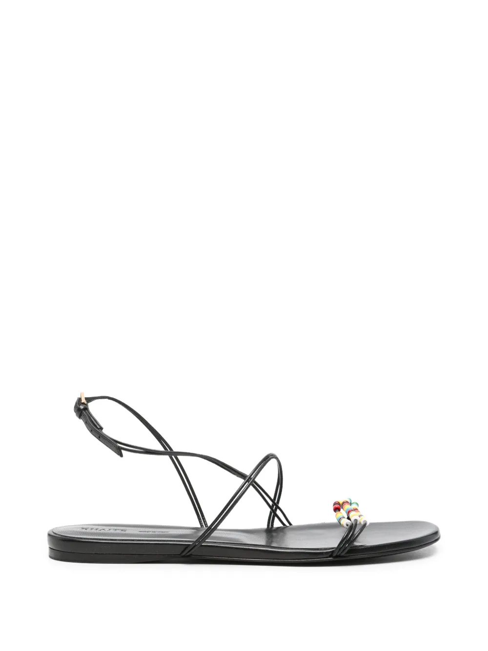 KHAITE Pre-Owned Loop beaded-embellished sandals - Schwarz