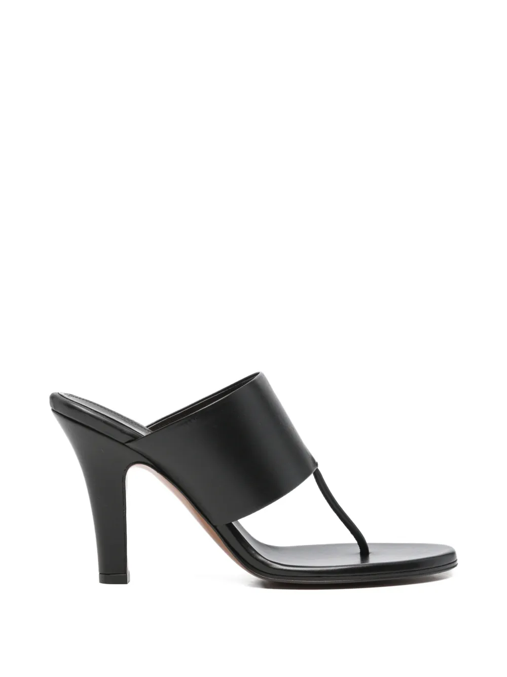 Pre-owned The Row Signum Leather Sandals In Black