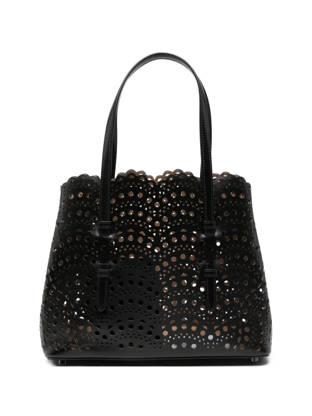 Alaïa Pre-Owned sac cabas Le Mina 25 à découpes au laser - Noir Alaïa Pre-Owned sac cabas Le Mina 25 à découpes au laser - Noir