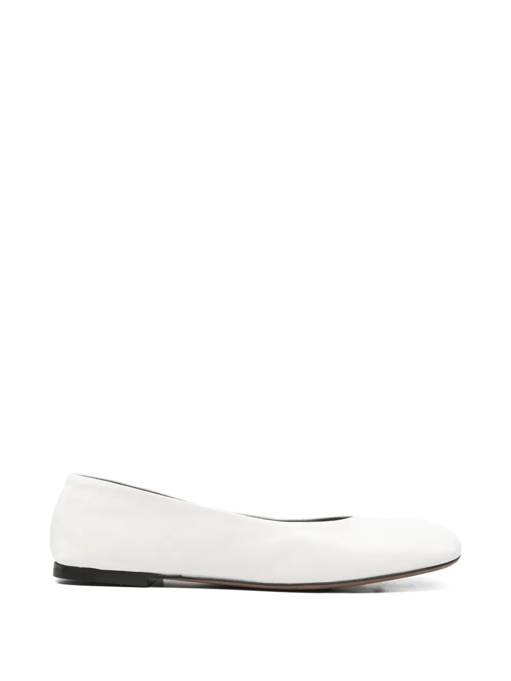 Pre-owned The Row Teo Ballet Flats In White