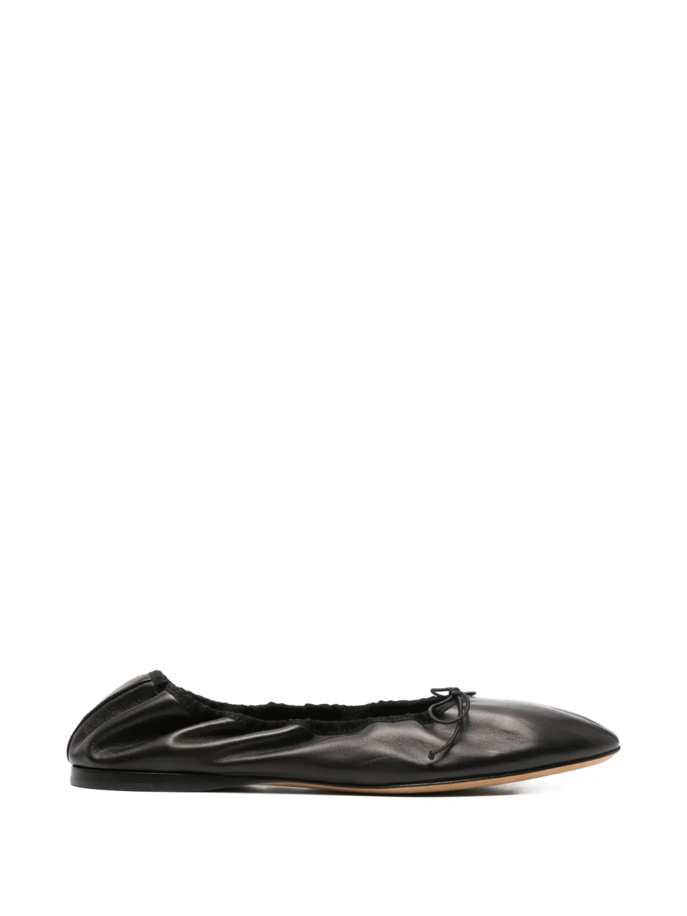 Pre-owned The Row Awar Bow-detail Ballet Flats In Black