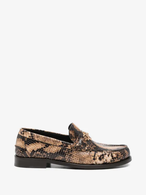 Versace Pre-Owned Medusa Biggie snakeskin-effect loafers