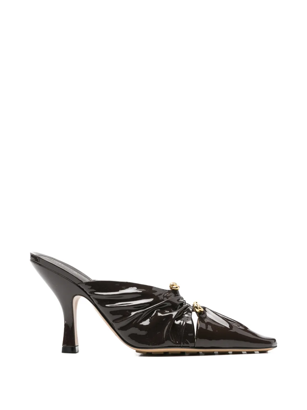 Bottega Veneta Pre-Owned Bunnie ruched mules - Braun
