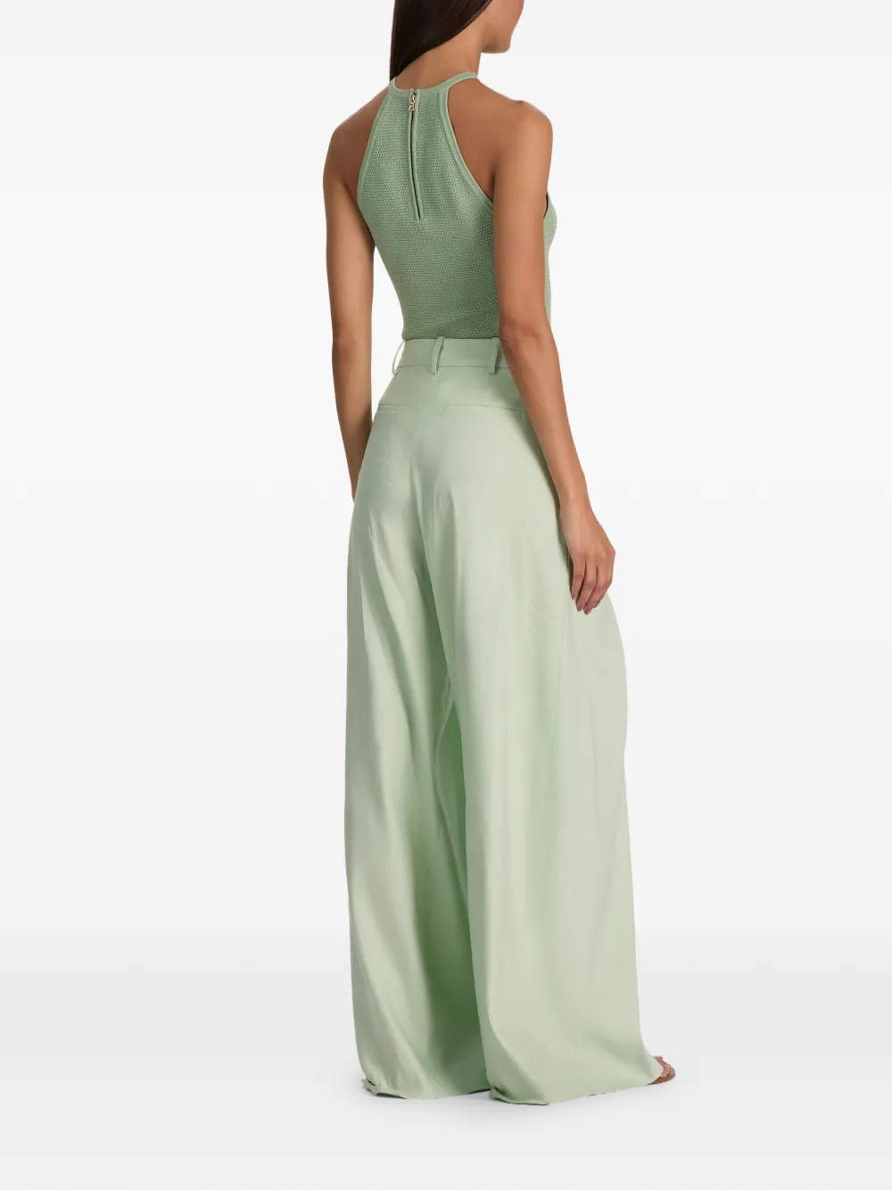 alice + olivia Blaire geplooide broek Groen