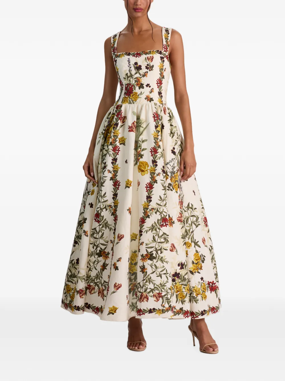 alice + olivia Vera midi-jurk Wit