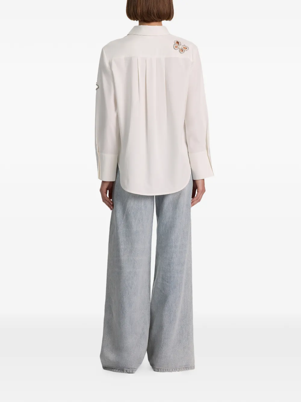 alice + olivia Finely blouse verfraaid met kristallen Wit