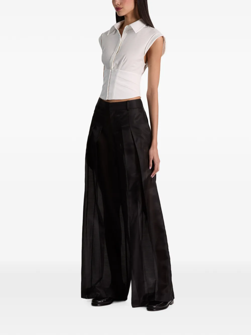 alice + olivia Kim korsettop met vlakken Wit