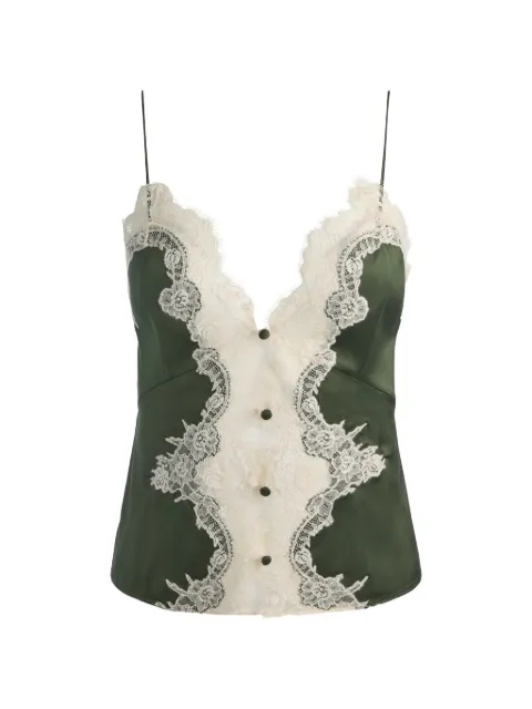 alice + olivia lace-trim slip top