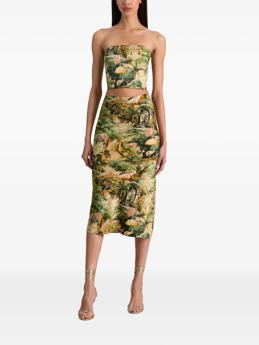 alice + olivia Maeve midi-rok Groen