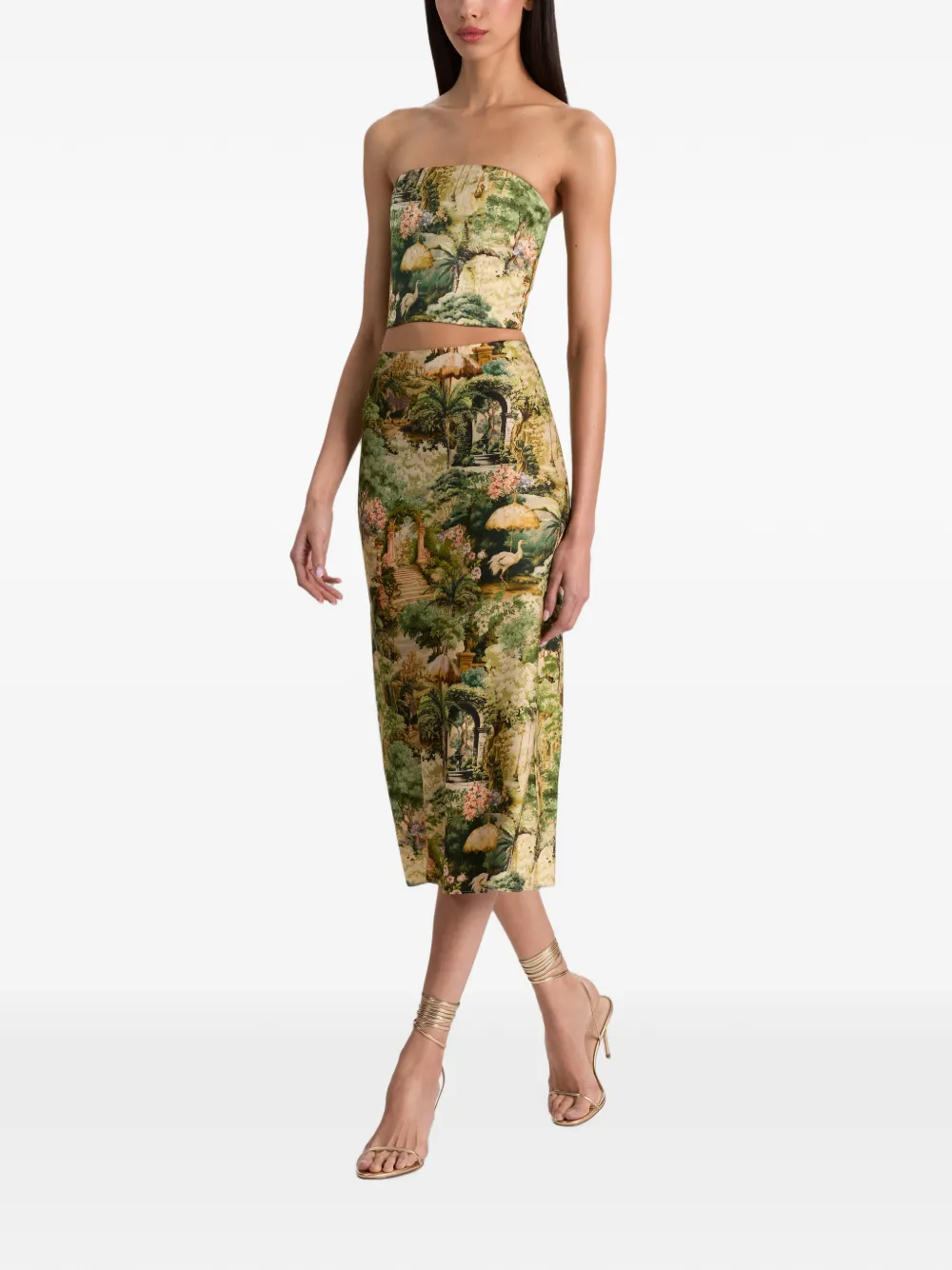 alice + olivia Maeve midi-rok Groen