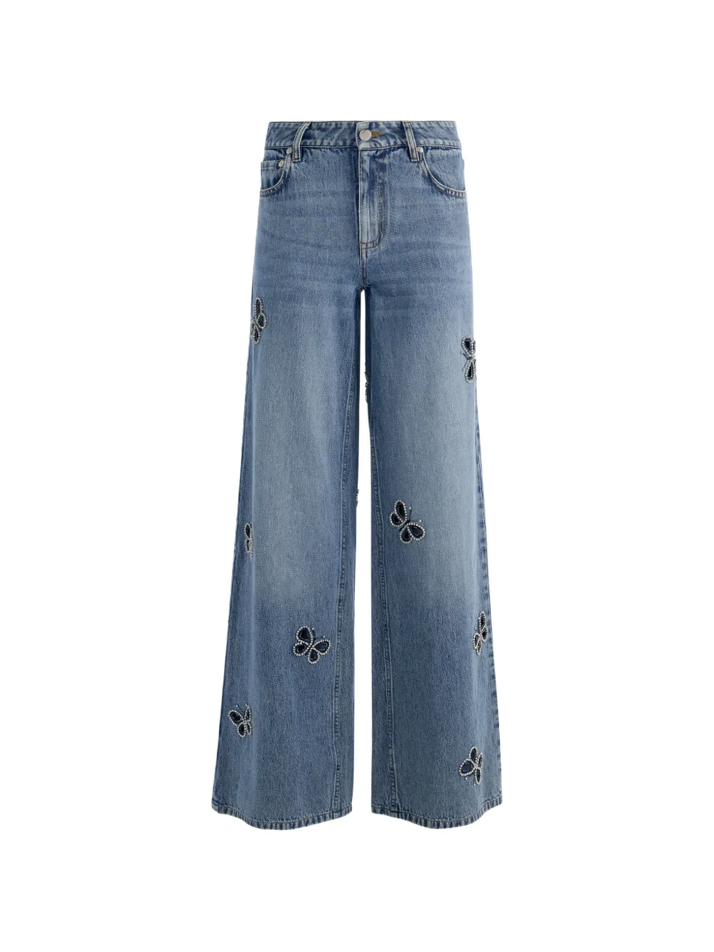 alice + olivia Amazing embellished cut-out jeans - Blu