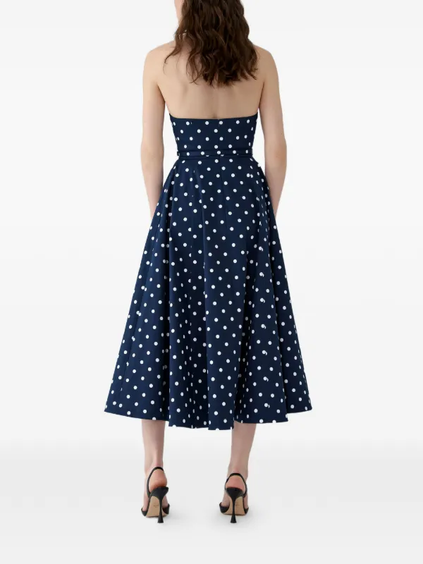 carolina herrera polka dot halter dress Carolina Herrera Polka-Dot Halter Shirtdress in Mocha Brown - Meghan Markle Dresses