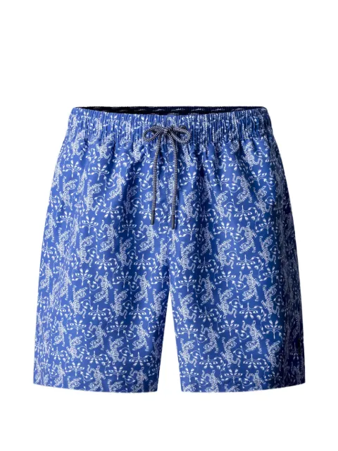 Hackett tiger-print drawstring swim shorts