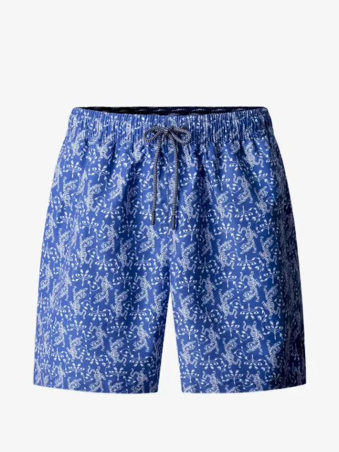 Hackett London tiger-print drawstring swim shorts