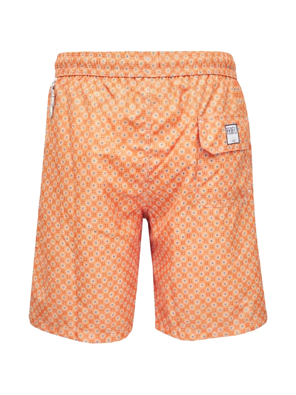 Fedeli Zwembroek met bloemenprint Oranje