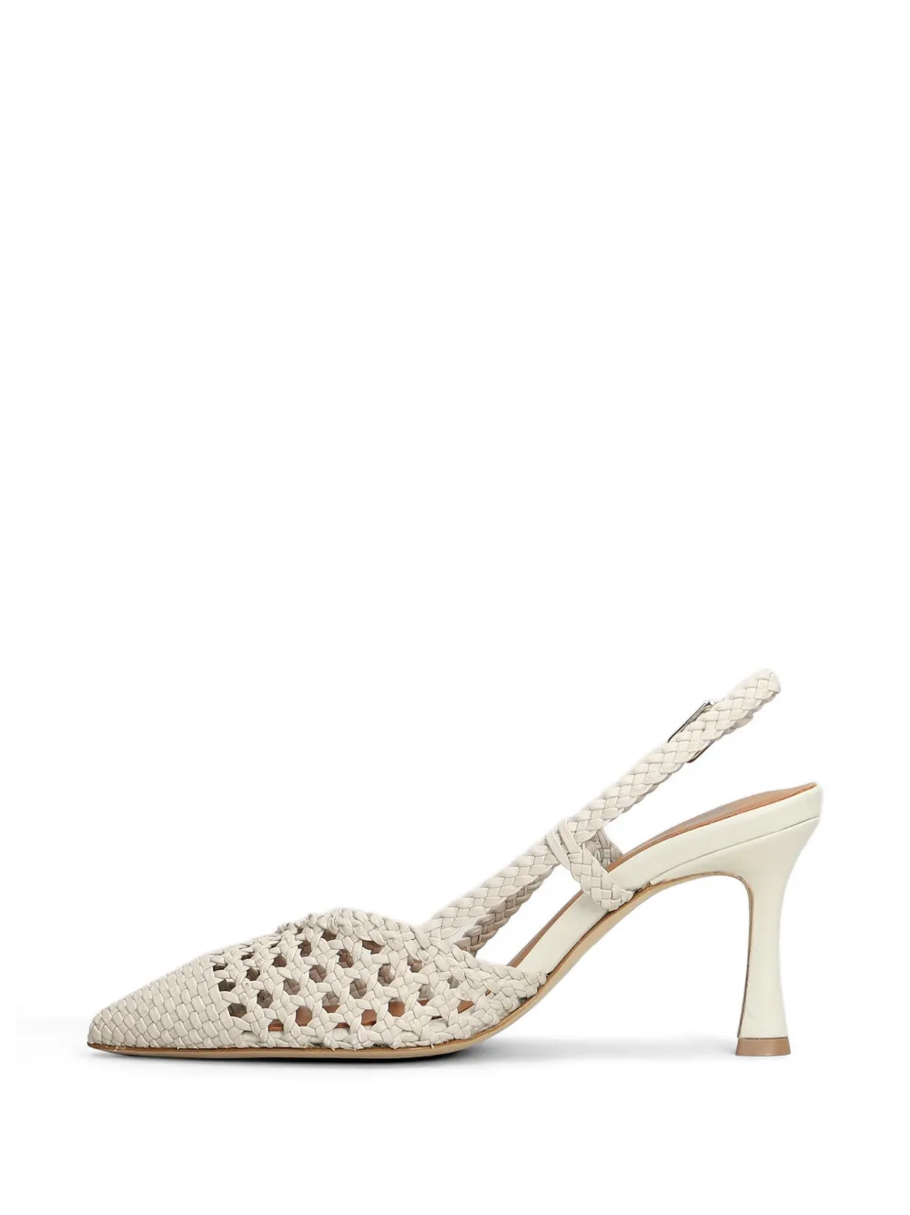 L Arianna woven slingback pumps Wit