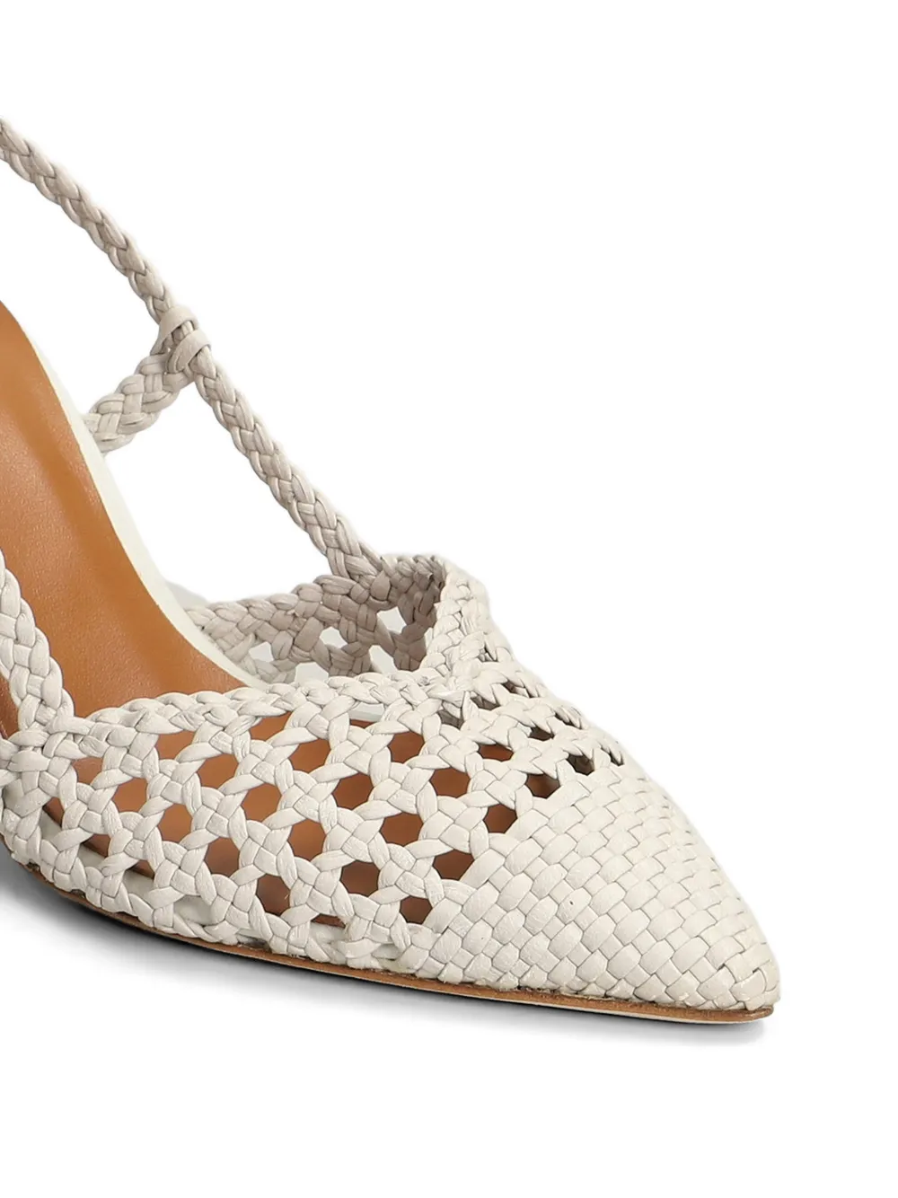 L Arianna woven slingback pumps Wit