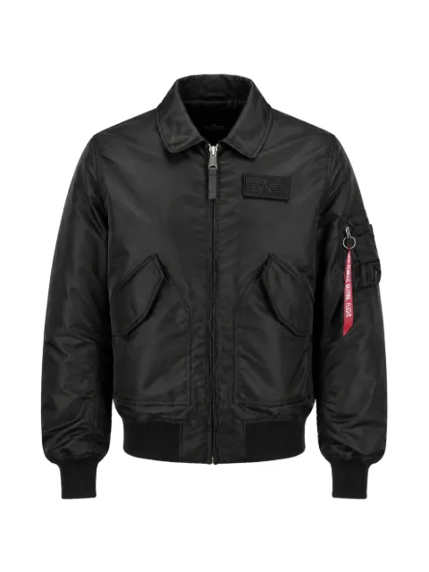 Alpha Industries CWU-36/P TT logo-patch zip-up jacket