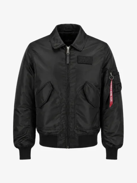 Alpha Industries CWU-36/P TT logo-patch zip-up jacket