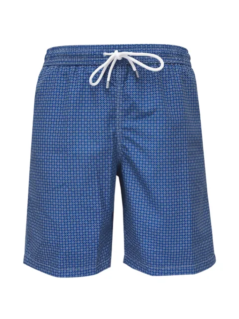 Fedeli geometric-print drawstring swim shorts