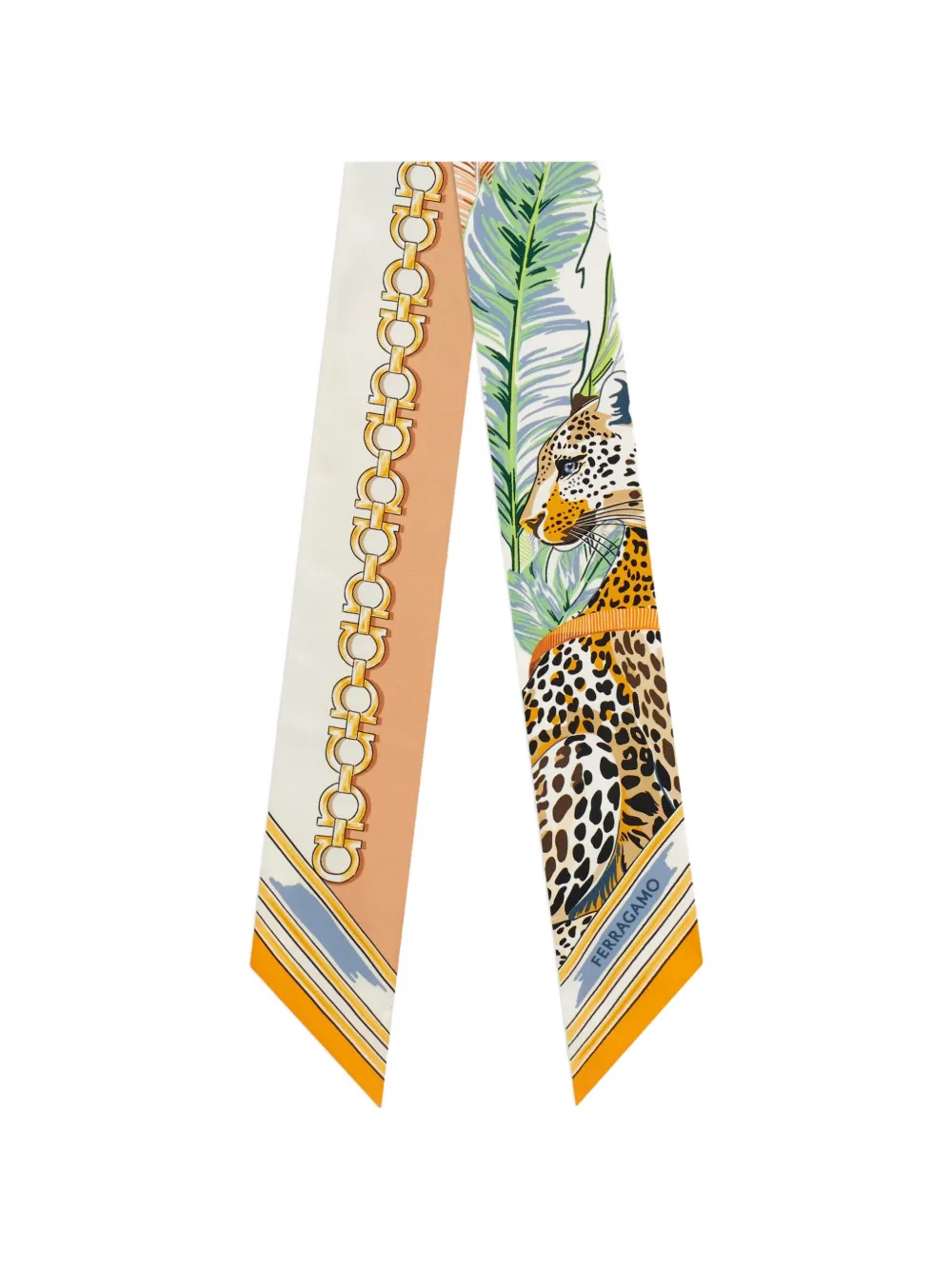 Ferragamo Felini silk scarf - Toni neutri