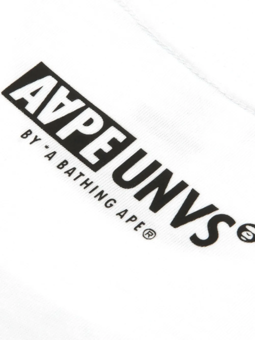 AAPE BY *A BATHING APE Moonface T-shirt met camouflage-print Wit