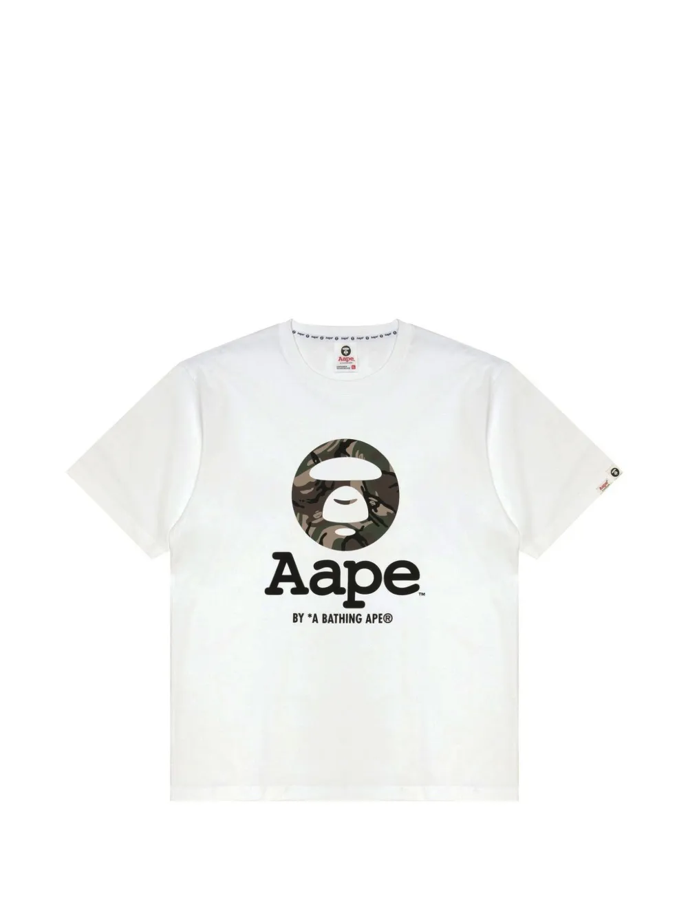 AAPE BY *A BATHING APE® Moonface camo-print T-shirt - Bianco