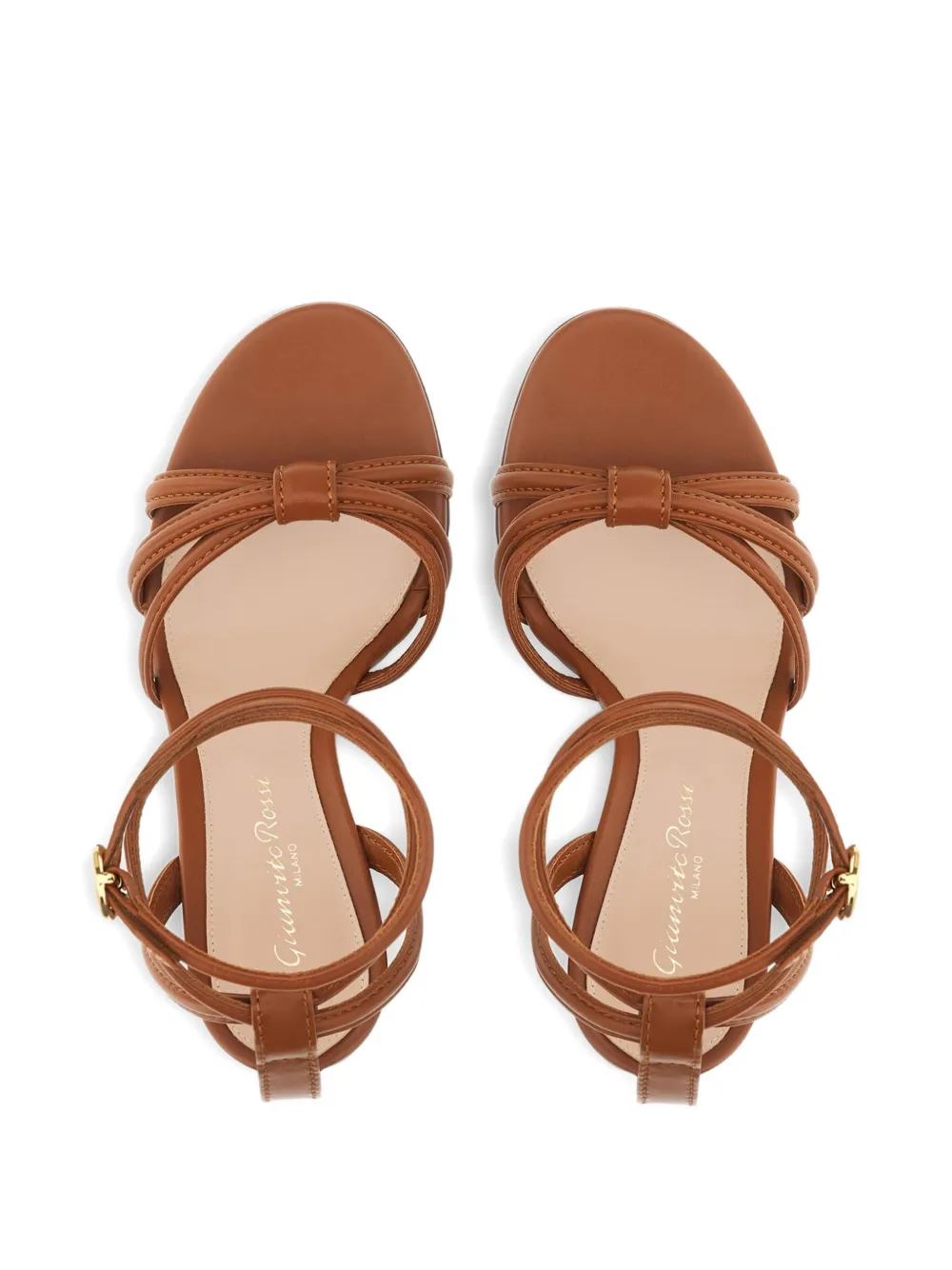 Gianvito Rossi Rabat Wedge wrap-around sandals Bruin