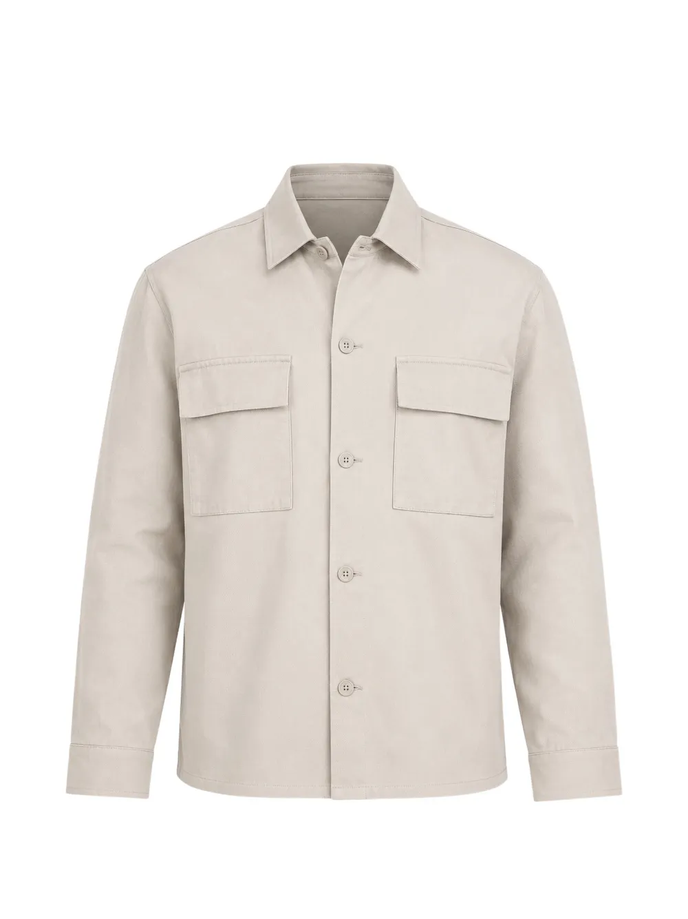 Calvin Klein slub-texture chest-pocket shirt - Toni neutri
