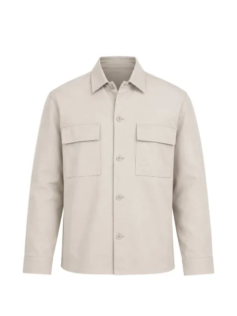 Calvin Klein slub-texture chest-pocket shirt