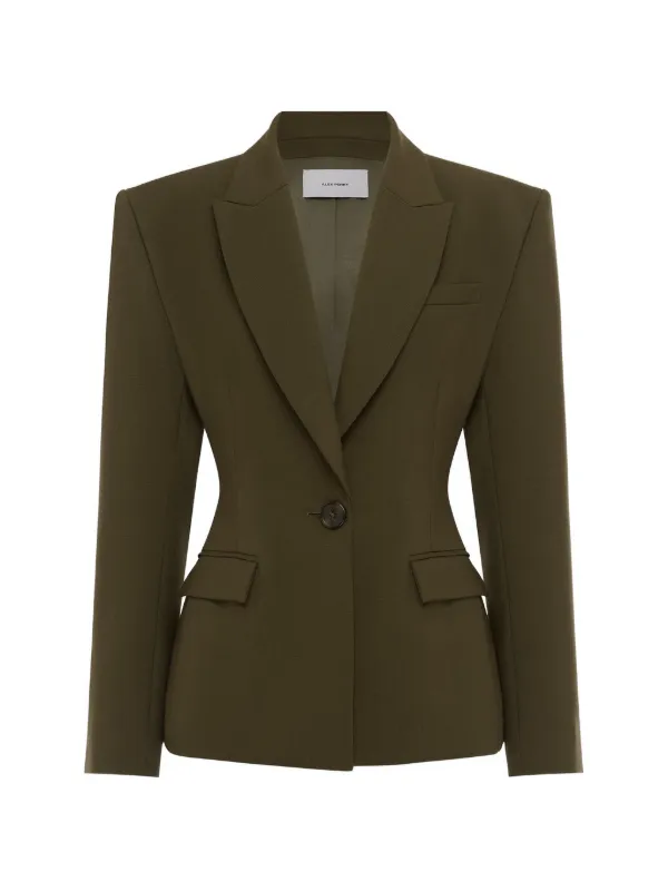 Alex Perry Single-breasted Peaked-lapel Blazer in Green
