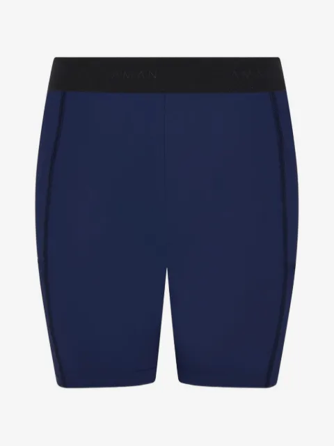 AMAN shorts deportivos con logo en la pretina