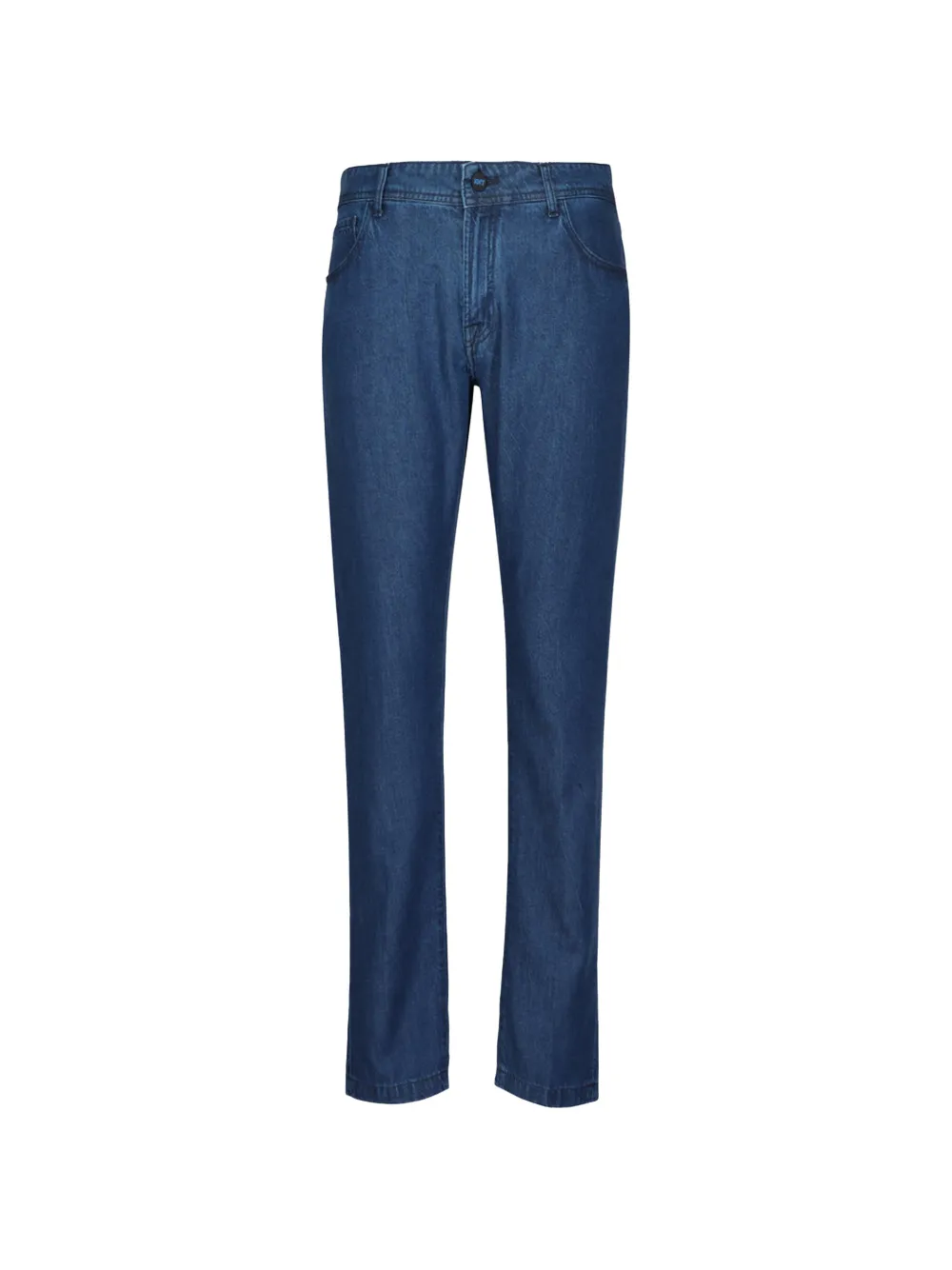 Kiton logo-patch jeans - Blu