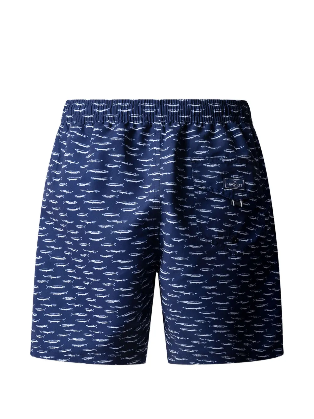 Hackett London Zwembroek met sardine-print Blauw