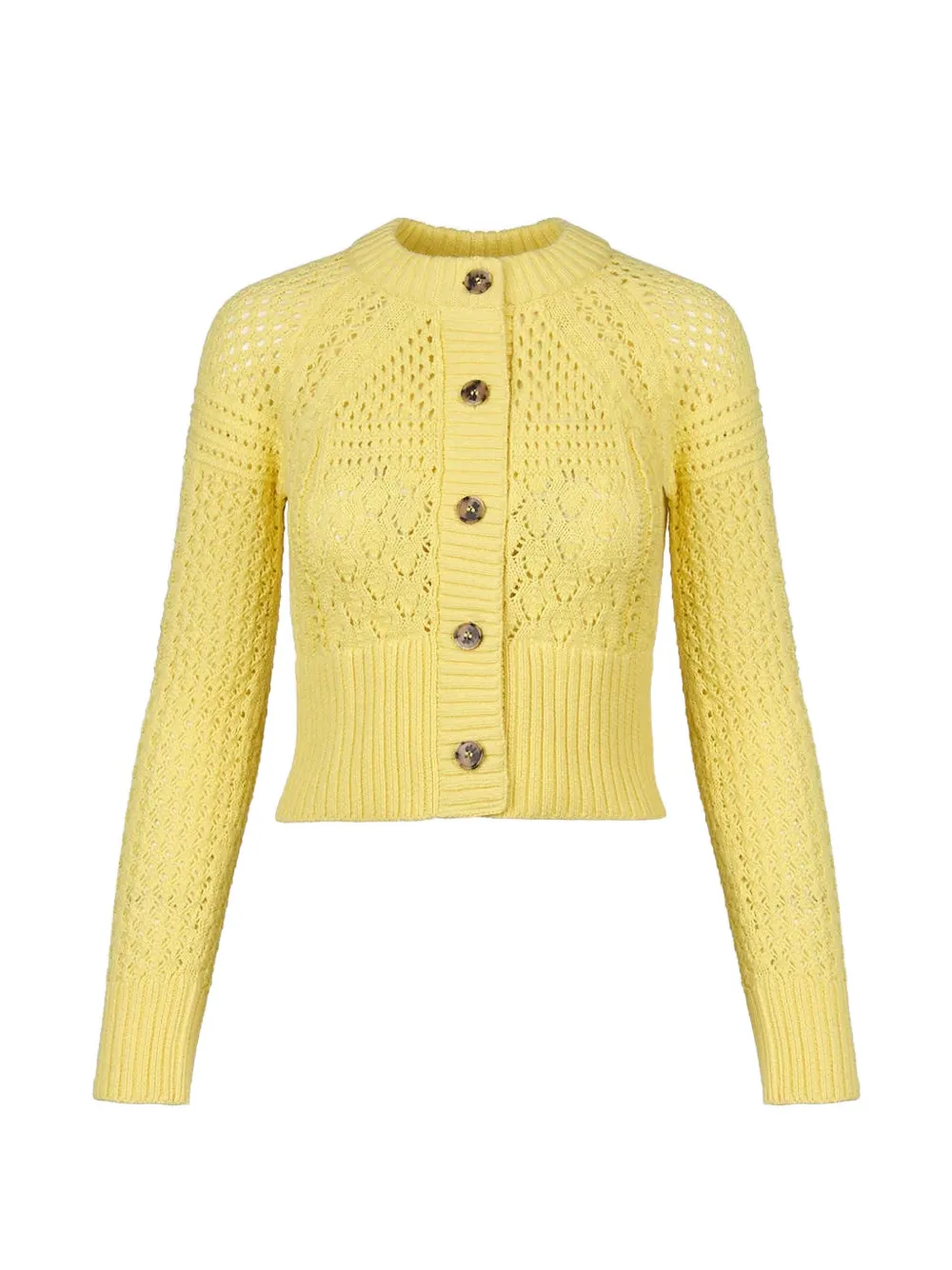 Smythe crochet-knit button-up cardigan - Giallo